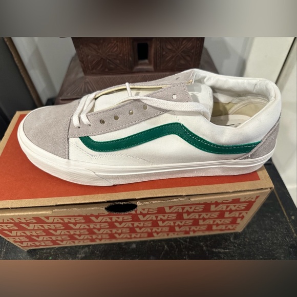 Vans Old Skool Marshmallow Sneakers White/Green Men’s Sz 8.5 New - Picture 6 of 7
